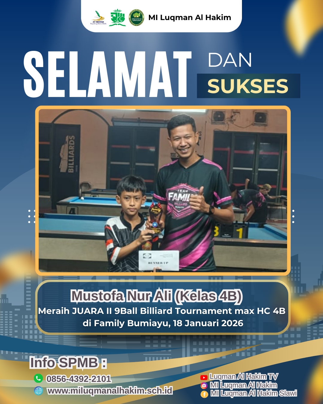 Ucapan Selamat dan Apresiasi Prestasi Siswa